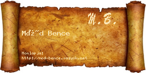 Mód Bence névjegykártya