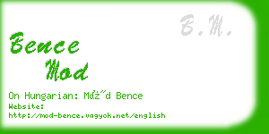 bence mod business card